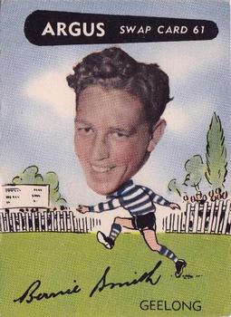 1954 Argus Football Swap Cards #61 Bernie Smith Front